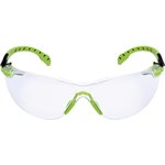 S1201SGAF-EU, Glasses, Protective, Anti Fog, Transparent Lens, Black, Green Frame