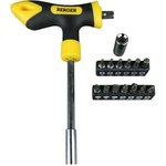 Набор Т-образная отвертка с битами 15 предметов BERGER BG1070