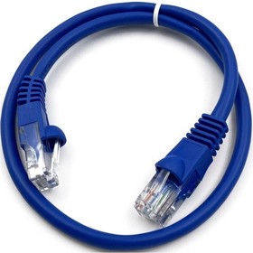 Фото 1/7 Патч-корд Buro литой (molded), UTP, кат.5E, 0.5м, 4 пары, 26AWG, алюминий омедненный, многожильный, голубой