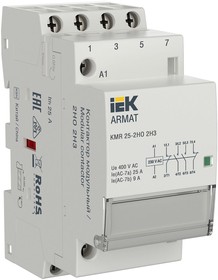 Фото 1/4 ARMAT Контактор модульный KMR 25А 230В AC 2НО 2НЗ IEK