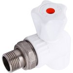 Кран шаровой PP-R бел Дн20х1/2" НР угл д/рад VALFEX 10148020
