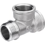 02381, VVN tee 1/2'x1/2'x1/2' transition, nickel-plated, VVN tee