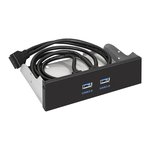 EX289289RUS, USB strip on the front panel ExeGate U5H-615, 5.25", 2*USB3.0 ...