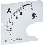 Шкала сменная для амперметра Э47 10/5А класс точности 1,5 72х72мм IEK