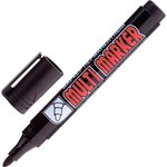 Маркер перманентный Crown "Multi Marker" черный, пулевидный, 3мм