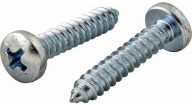 Фото 1/2 саморез DIN 7981 4.8x25 цинк, коp. 500 шт., полусфера, шлиц PH2, острый 814825003500