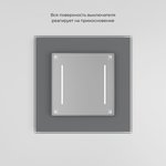 Умный сенсорный выключатель двухклавишный серебряный W4523006