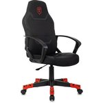 Кресло игровое ZOMBIE 100, на колесиках, ткань/экокожа, черный [zombie 100 b]