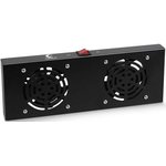 Модуль вентиляторный Cabeus (TRAY-FAN2-BK) 2 вент. черный