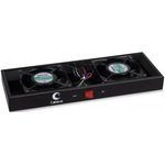 Модуль вентиляторный Cabeus (TRAY-FAN2-BK) 2 вент. черный