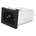 080SVHM.01000.00, FILTERED IEC MODULE, C14, 10A, QC