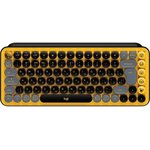 Клавиатура Logitech POP Keys, USB, беспроводная, желт/чер (920-010716)
