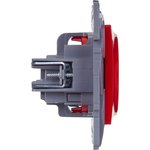 Legrand Etika Красный Розетка с/з со шторками
