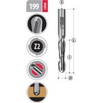 Фреза спиральная s=3 r=1,5 i=6 l=38 z=2 up cut 199.0638.03
