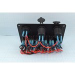 Панель 110x180, 12 В, переключатель клавишный 6/подсветка синяя ...