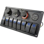 Панель 120x235, 12 В, переключатель клавишный 8/подсветка синяя ...