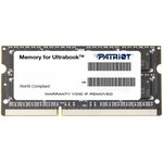 Оперативная память Patriot DDR3-1600 8GB PC-12800 SODIMM (PSD38G1600L2S)