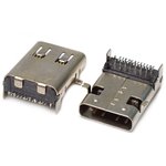 Гнездо USB 3.1, Тип C, 12 прямых и 12 угловых контактов ...