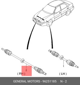 96251185, ШРУС наружный c ABS CHEVROLET, DAEWOO
