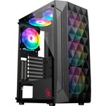 BD-CC107F-BK, Корпус Bloody BD-CC107F черный без БП ATX 4x120mm 1xUSB3.0 audio ...