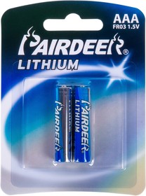 Фото 1/2 AAA/FR03 (286)2, Элемент питания литиевый (2шт) 1.5В