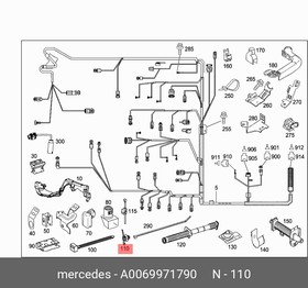 A0069971790, Хомут электропроводки