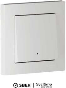 ATN000113Z, ATLASDESIGN SMART 1-кл. ВЫКЛЮЧАТЕЛЬ с подсв., Zigbee, сх.1, L+N, 10А, мех., БЕЛЫЙ