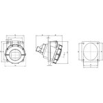 DIS4183267, Concealed socket with tilt IP67 32A 3P+E+N 400V