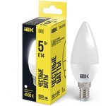 LLE-C35-5-230-40-E14, Лампа LED C35 свеча 5Вт 230В 4000К E14 IEK
