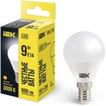 LLE-G45-9-230-30-E14, Лампа LED G45 шар 9Вт 230В 3000К E14 IEK