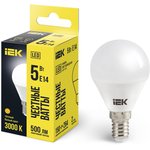 LLE-G45-5-230-30-E14, Лампа LED G45 шар 5Вт 230В 3000К E14 IEK