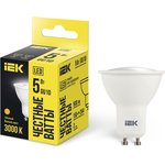 LLE-PAR16-5-230-30-GU10, Лампа LED PAR16 софит 5Вт 230В 3000К GU10 IEK