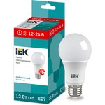 LLE-A60-12-12-24-40-E27, Лампа LED A60 груша 12Вт 12-24В 4000К E27 IEK