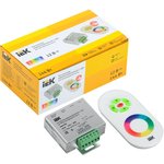 LSC1-RGB-144-RF-20-12-W, Контроллер с ПДУ радио RGB 3 канала 12В 4А 144Вт белый IEK