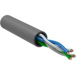 Кабель витая пара U/UTP кат.5E 100МГц 2 пары PVC INDOOR 1м серый GENERICA