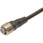 XS2F-M12PVC4S15M,Sensor Cable, M12 Receptacle to Free End, 4 Position, 15 m49.2 ft