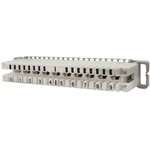 10-0502, Baseboard with breakable contacts for 10 pairs normally closed, marking 0-9