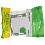 Glossa White Self-reset switch (button), cx.1, 10AH System Electric (Schneider ...