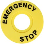 Бирка "Стоп" OptiSignal Compact D22 круглая 60мм (EMERGENCY STOP) С7-MH2260 ...