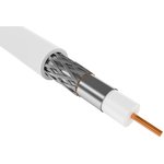 CC1-R6F1-111-300-G, Каб. коаксиал. RG6 CCS 75Ом FPE PVC бел. (300м) GENERICA
