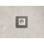 672220, 1-seater socket without grounding without protective blinds 16A white ETIKA