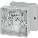 DE 9345, DE Series Grey Polycarbonate Junction Box, IP55, 55 x 98 x 98mm
