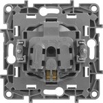 672622, 1-seater socket with earthing with protective shutters 16A anthracite ETIKA