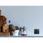 672622, 1-seater socket with earthing with protective shutters 16A anthracite ETIKA