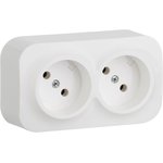 782231, 2-seater socket for open installation without grounding without ...