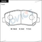 SN232, Дисковые тормозные колодки ADVICS передние