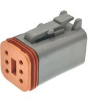 201500611214 (DT06-6S), Wire-to-wire connector housing, DT, plug, "mom", 6pin ...
