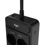 Сетевой фильтр AGNI 6р/2м,черный(TP- FS6E-2m-black)