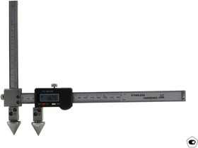 Фото 1/10 Штангенциркуль специальный ШЦЦСЦ-2 20-150-0,01 (для изм. расст. м/у центрами отверстий с конич. изм. вставками и подвижной изм. губ.) (ГРСИ