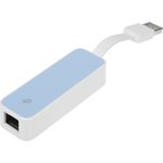 UE200, Сетевой адаптер USB 2.0/Ethernet, 1хUSB 2.0 - 1хRJ45 до 100Мбит/с, белый
